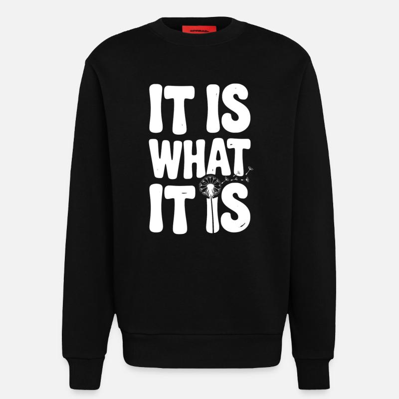 C’est ce que c’est - Sweat bio décontracté fabriqué en UE - SOLID BLACK