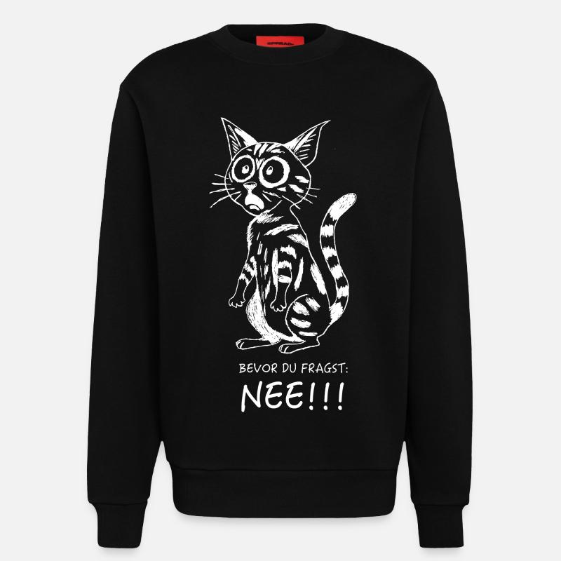 Avant que tu ne demandes... - Sweat bio décontracté fabriqué en UE - SOLID BLACK
