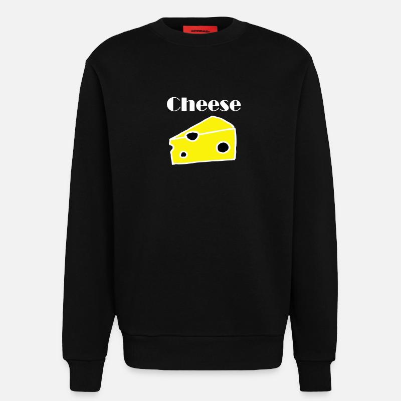Cheese cheese - Sweatshirt - made by SPREAD - SOLID BLACK
