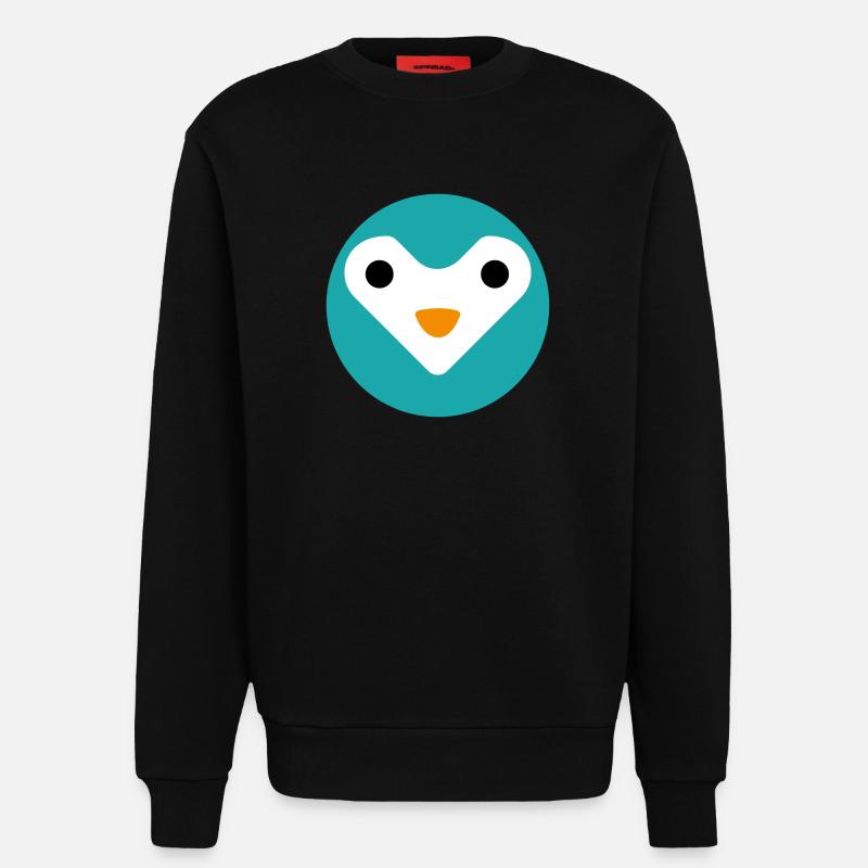 Minimalistische süße Eule - Sweatshirt - made by SPREAD  - SOLID BLACK