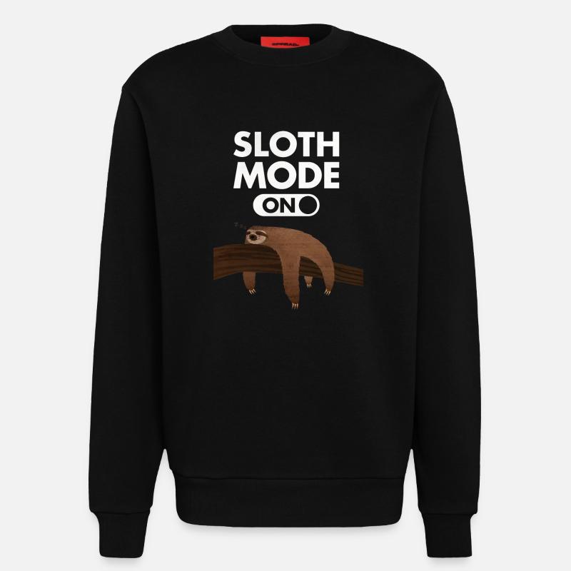 Sloth Mode (On) - Sweat bio décontracté fabriqué en UE - SOLID BLACK