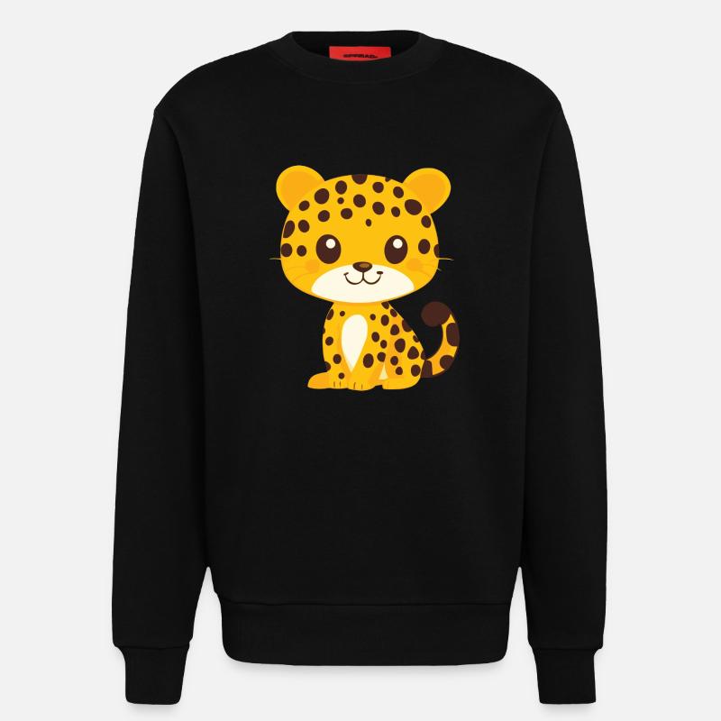 kleiner Leopard - Sweatshirt - made by SPREAD  - SOLID BLACK