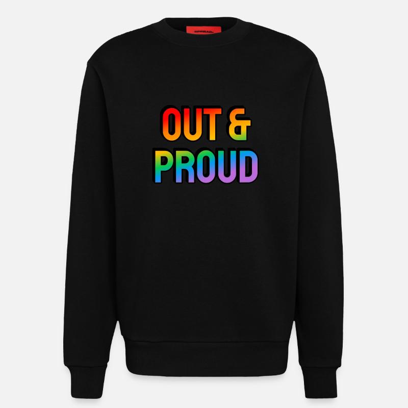 Raus und stolze LGBT-Regenbogen-Pride - Sweatshirt - made by SPREAD  - SOLID BLACK