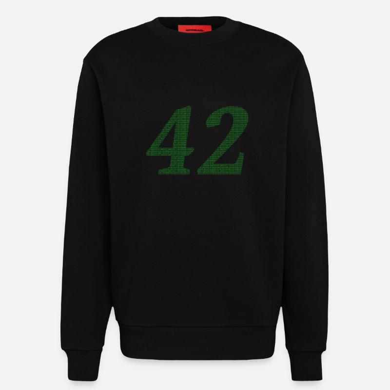 42 - Sweatshirt - made by SPREAD  - SOLID BLACK