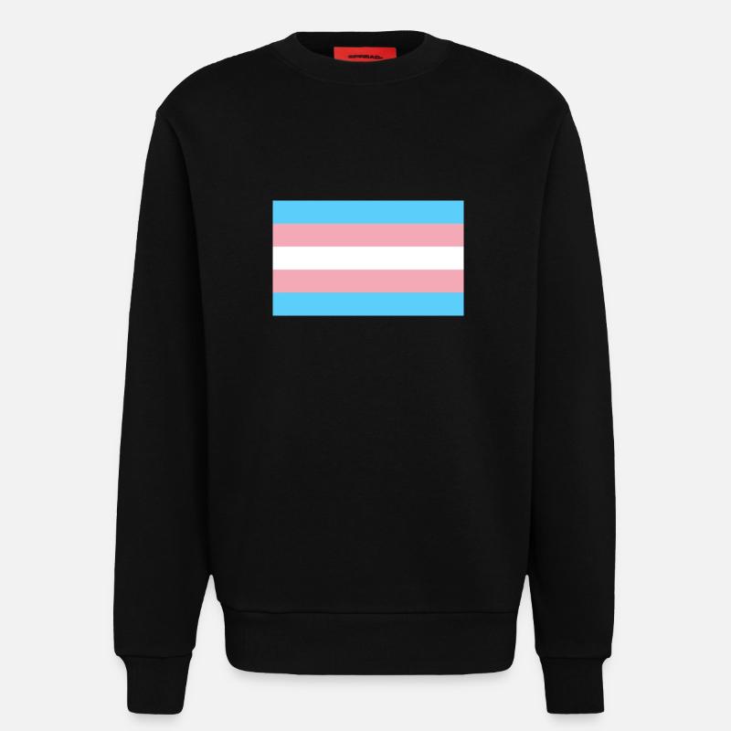 Trans-Flagge - Sweatshirt - made by SPREAD  - SOLID BLACK