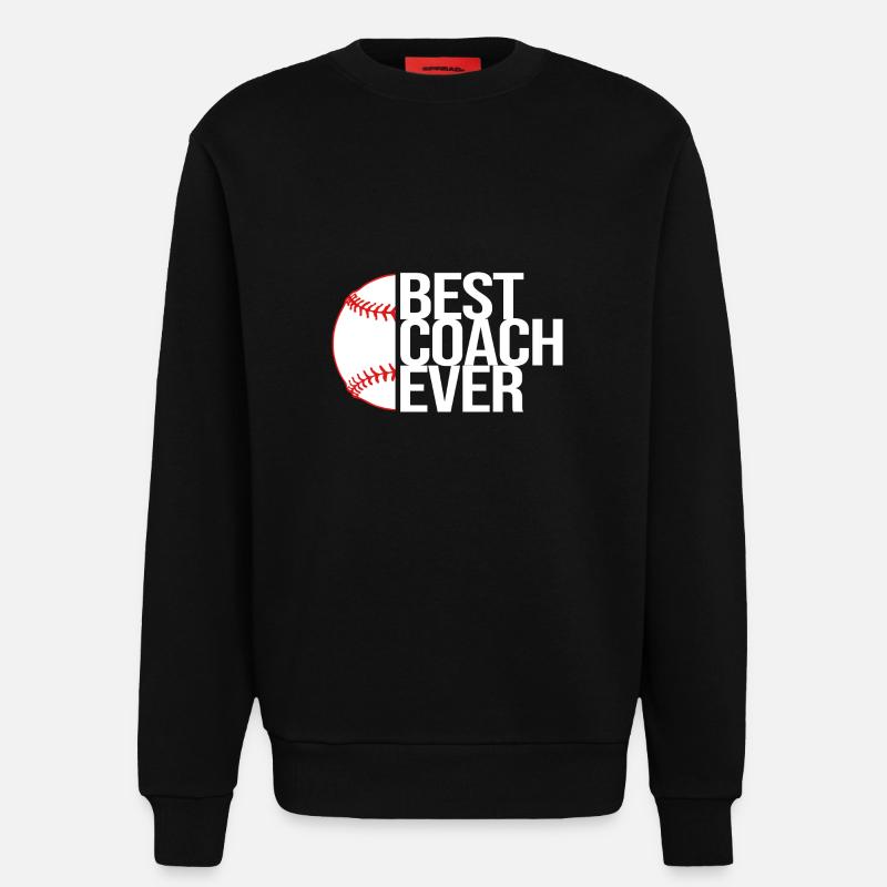 Entraîneur de baseball - Sweat bio décontracté fabriqué en UE - SOLID BLACK