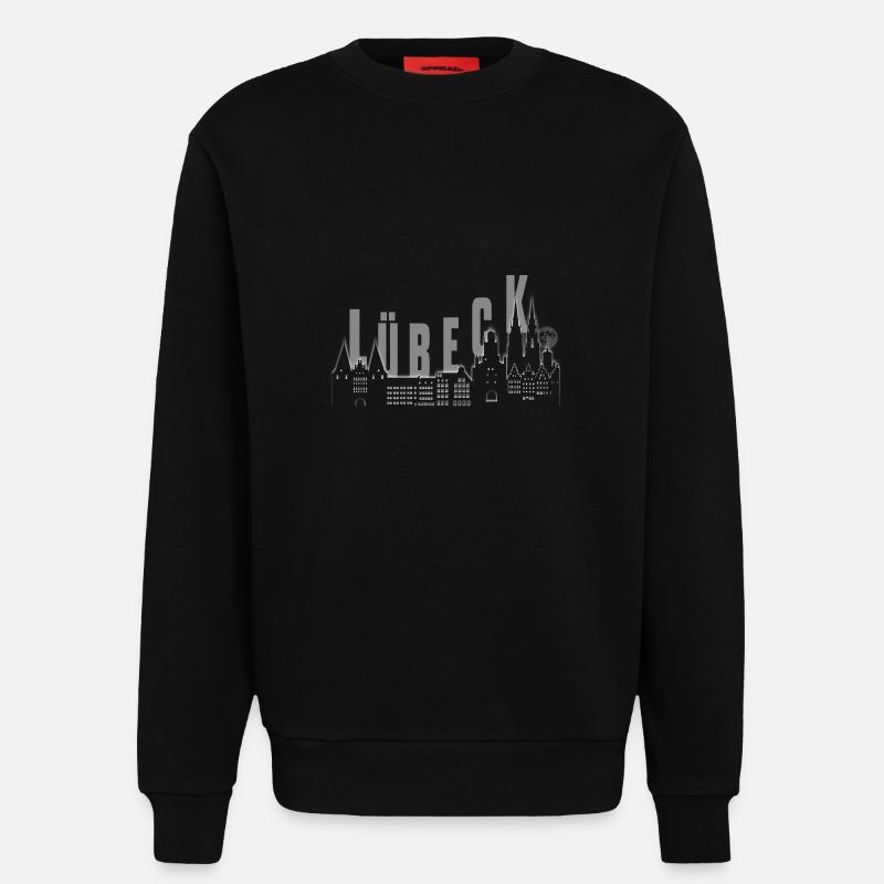 Lübecker Skyline - Sweatshirt - made by SPREAD  - SOLID BLACK