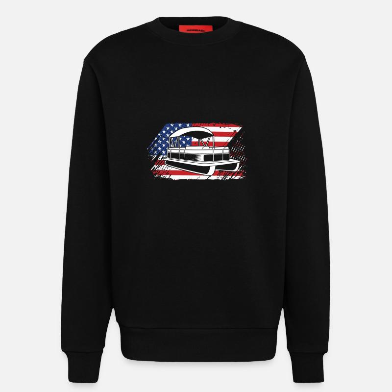 Pontonboot Boot Boote - Sweatshirt - made by SPREAD  - SOLID BLACK