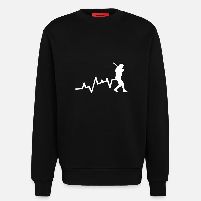 Baseballspieler Evolution Baseball - Sweatshirt - made by SPREAD  - SOLID BLACK