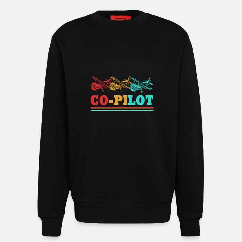 Pilot Flugzeug - Sweatshirt - made by SPREAD  - SOLID BLACK