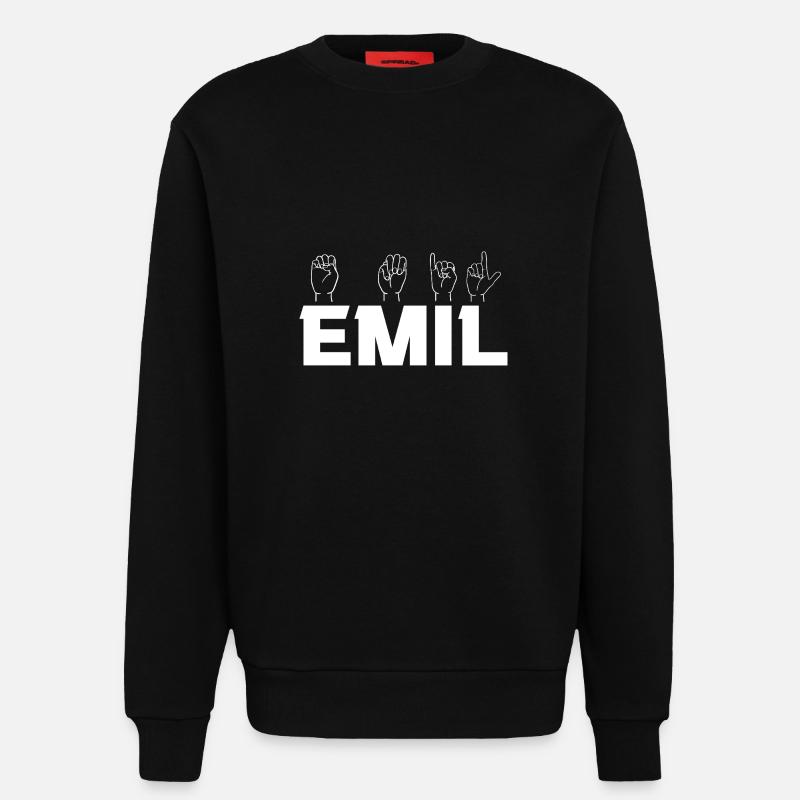 Gebärdensprache Emil - Sweatshirt - made by SPREAD  - SOLID BLACK