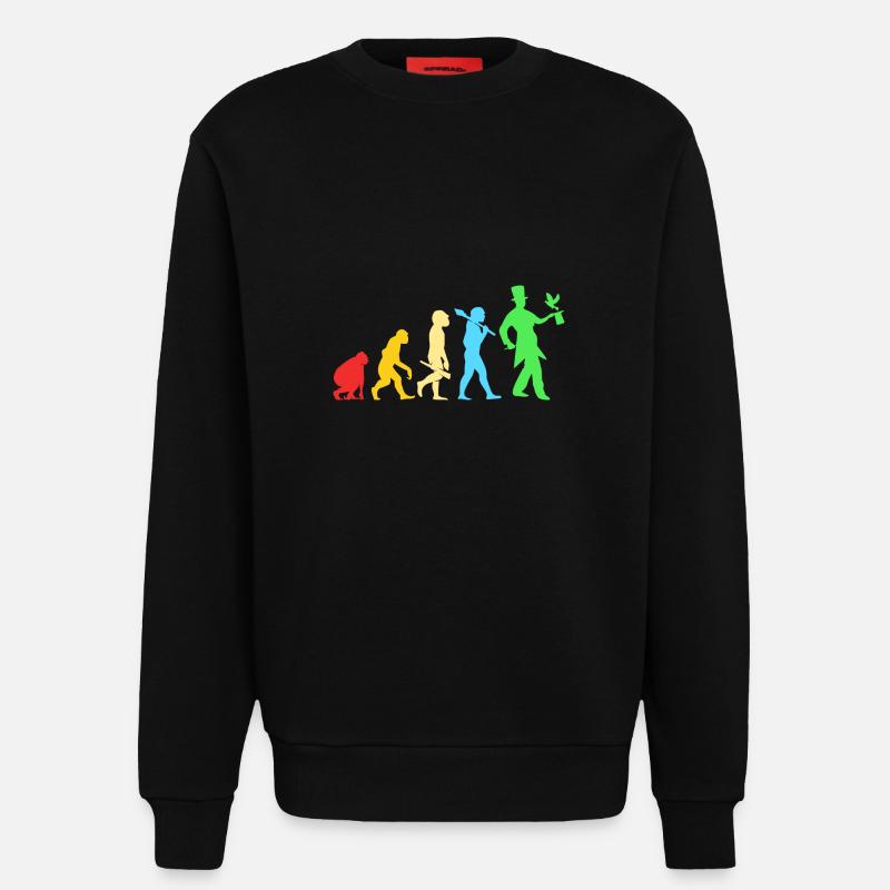 Zauberer Magie Magier Evolution - Sweatshirt - made by SPREAD  - SOLID BLACK