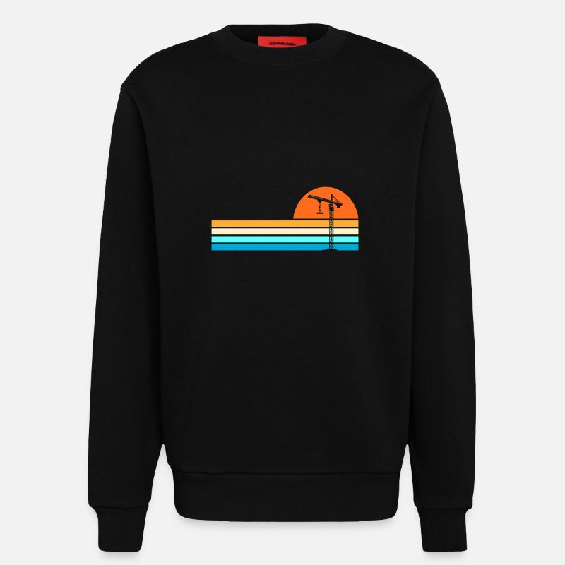 Kranführer Kran - Sweatshirt - made by SPREAD - SOLID BLACK