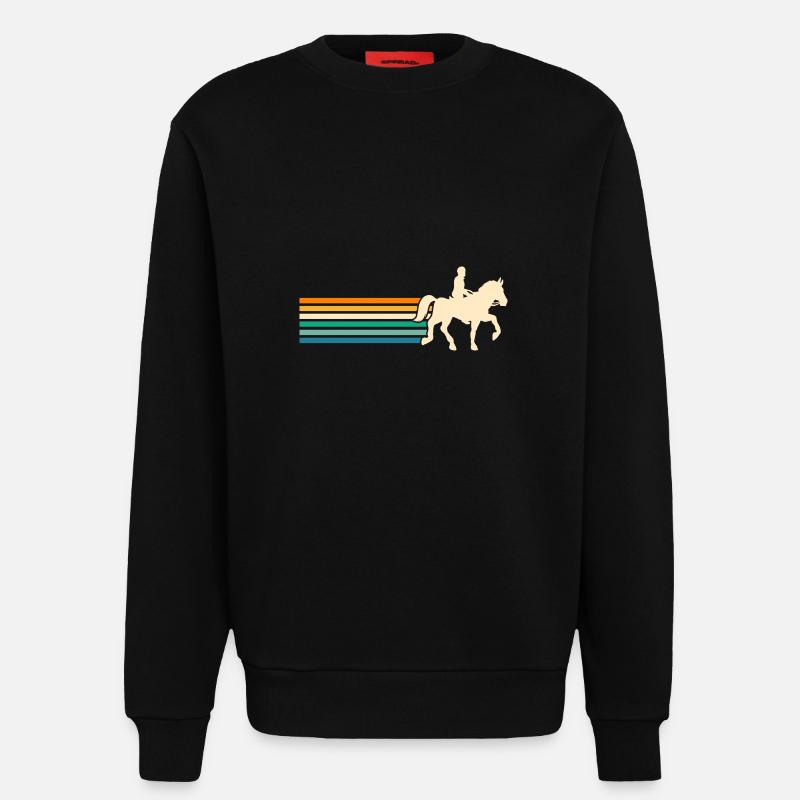 Reiten Pferde - Sweatshirt - made by SPREAD  - SOLID BLACK
