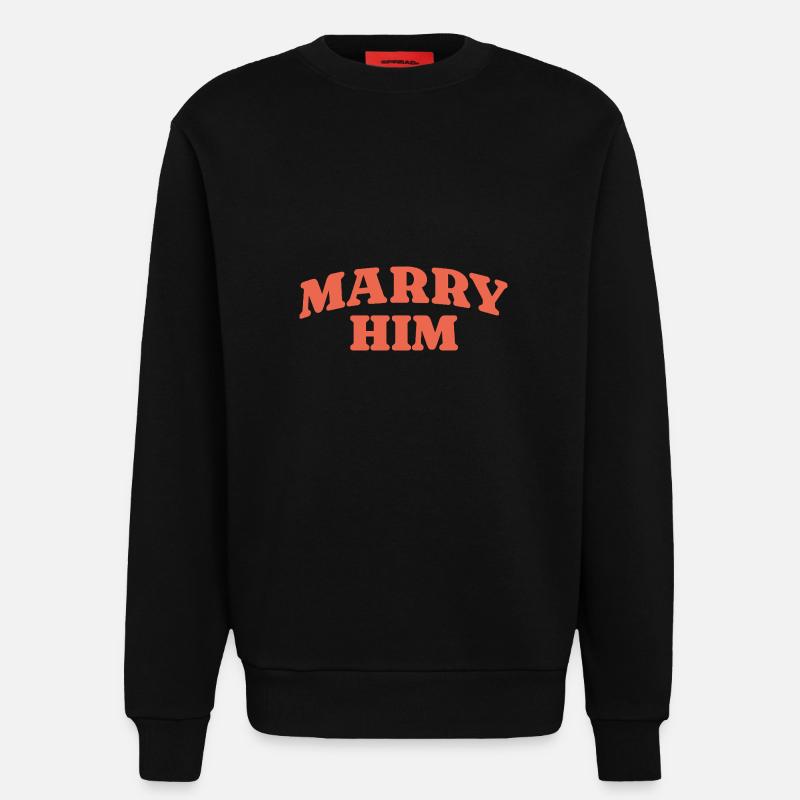 Heirate ihn Retro Statement - Sweatshirt - made by SPREAD  - SOLID BLACK