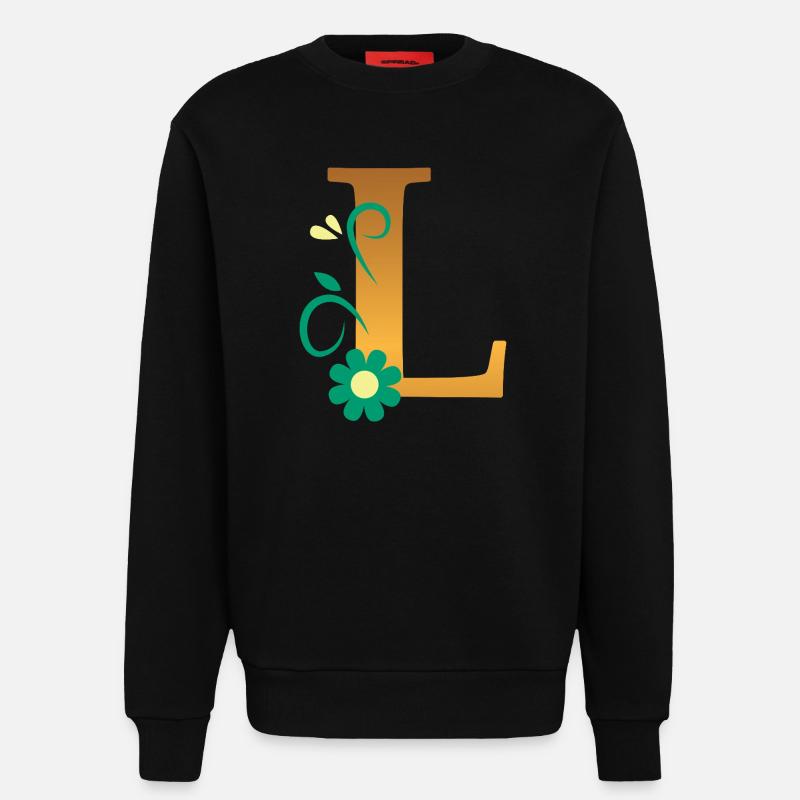 L - Sweatshirt - made by SPREAD  - SOLID BLACK