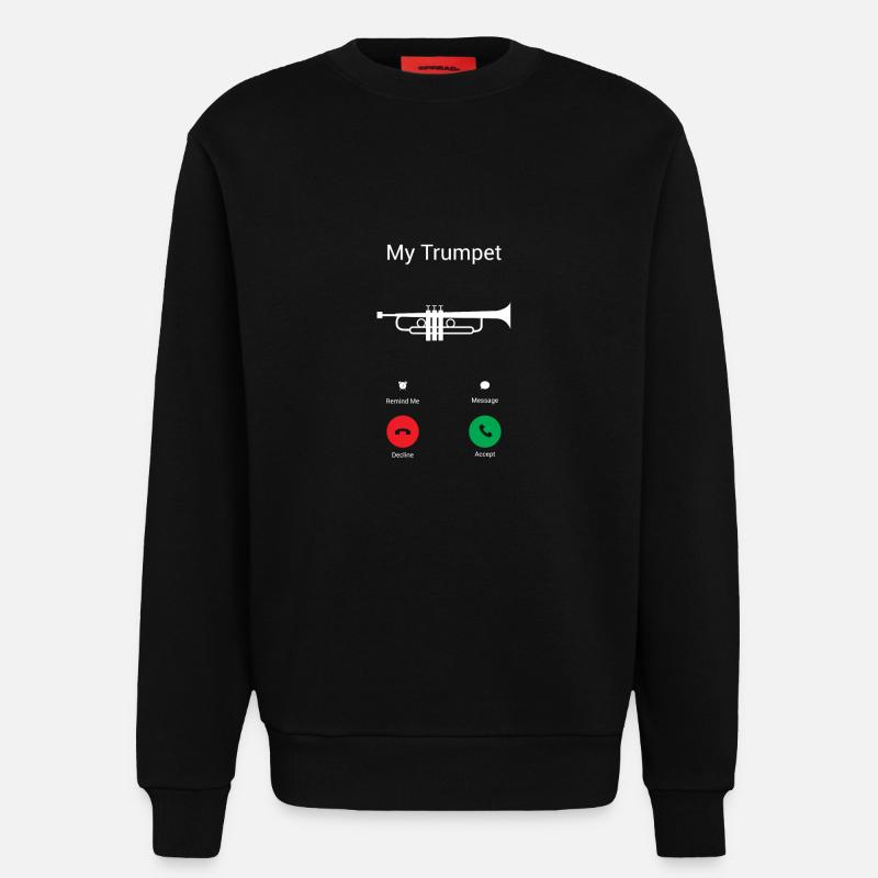 Die Trompete ruft - Sweatshirt - made by SPREAD  - SOLID BLACK
