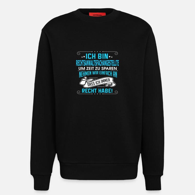 RECHTSANWALTSFACHANGESTELLTE - Sweatshirt - made by SPREAD  - SOLID BLACK