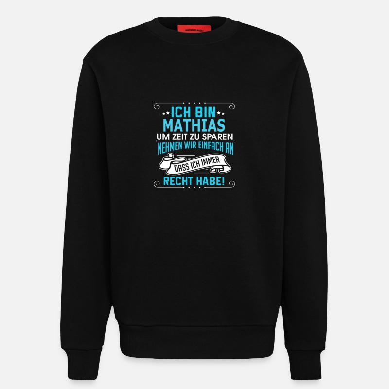 MATHIAS - Sweatshirt - made by SPREAD  - SOLID BLACK