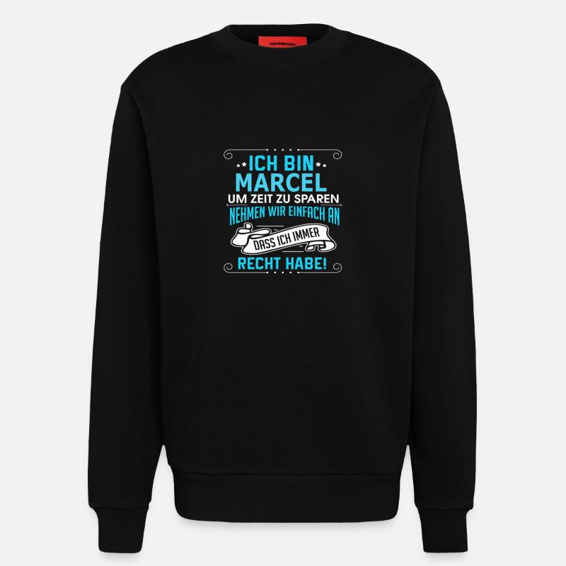 MARCEL - Sweatshirt - made by SPREAD  - SOLID BLACK