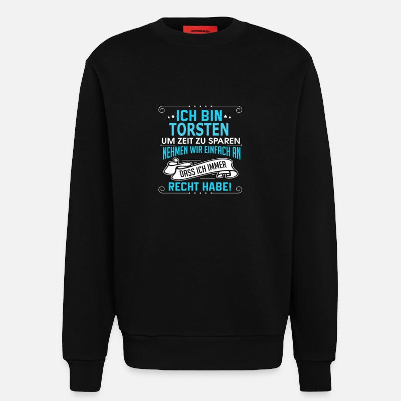 TORSTEN - Sweatshirt - made by SPREAD  - SOLID BLACK