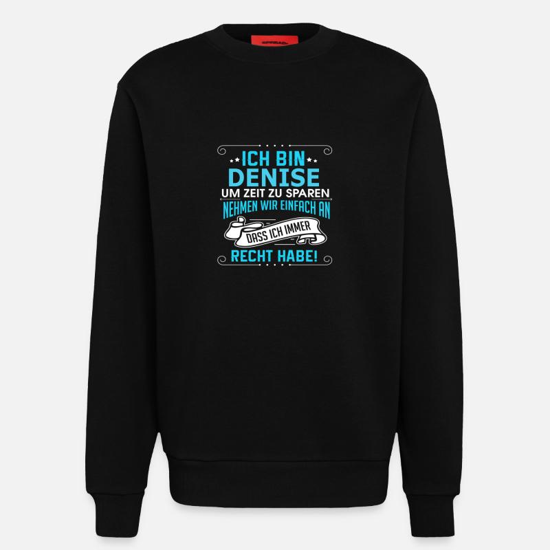 DENISE - Sweatshirt - made by SPREAD  - SOLID BLACK