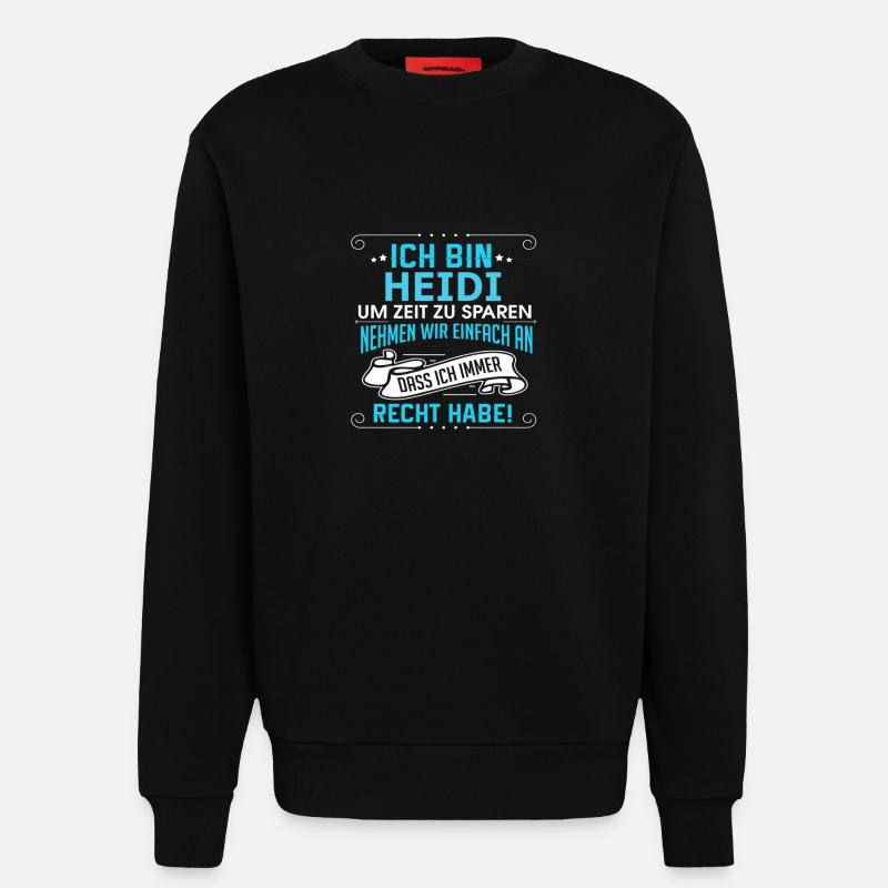 HEIDI - Sweatshirt - made by SPREAD - SOLID BLACK