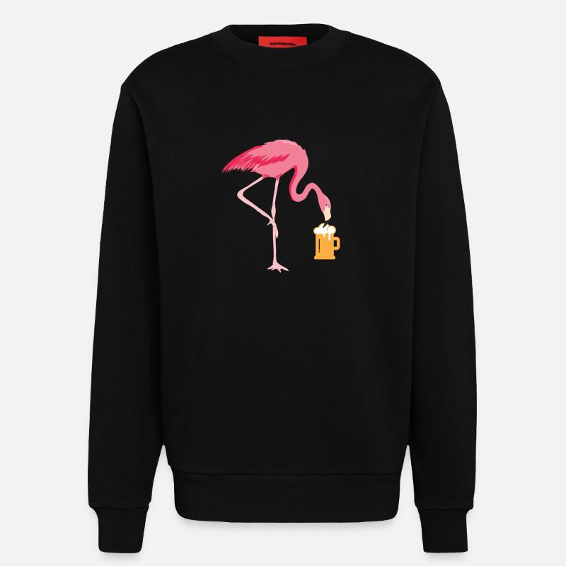 Flamingo Bier - Sweatshirt - made by SPREAD  - SOLID BLACK