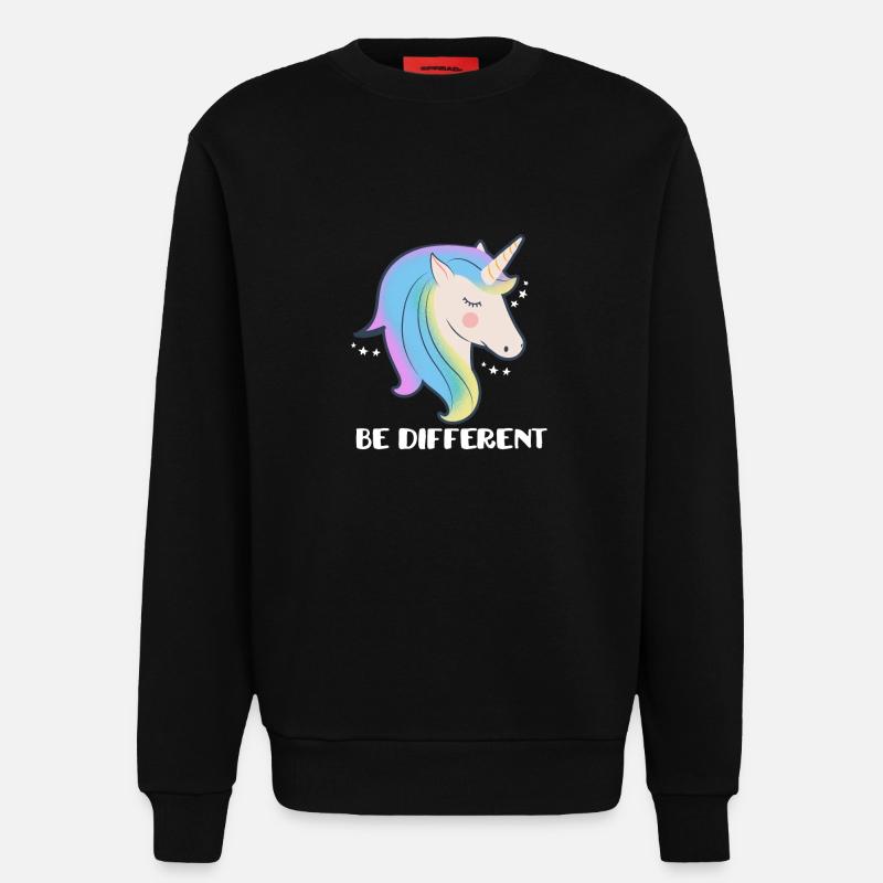Sei ein anderes Einhorn - Sweatshirt - made by SPREAD  - SOLID BLACK