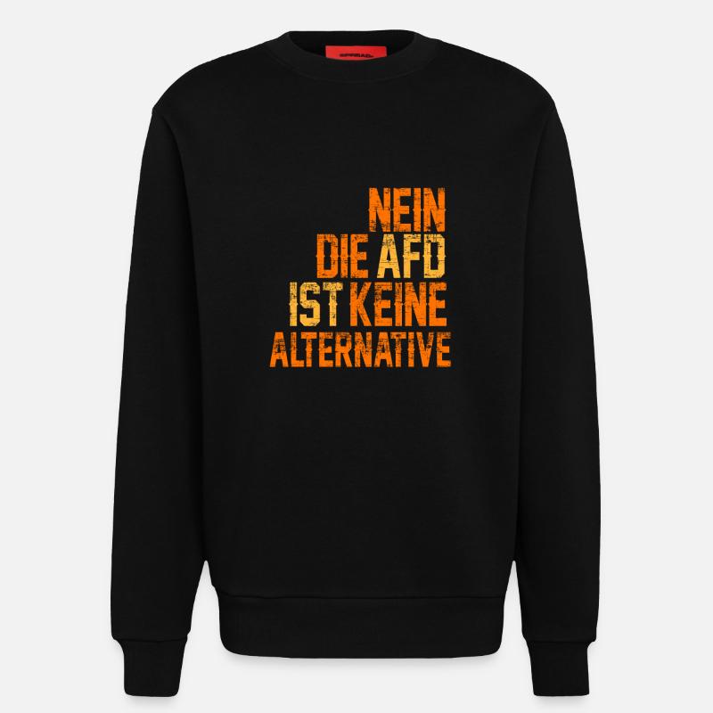 NON AFD N'EST PAS ALTERNATIVE - Sweat bio décontracté fabriqué en UE - SOLID BLACK