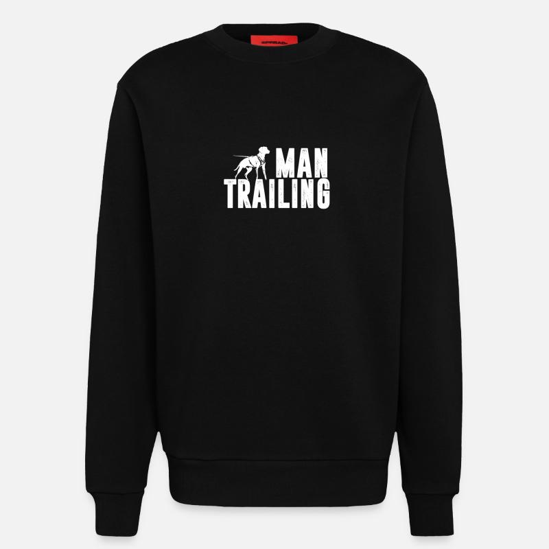 T-Shirt Mantrailing Training - Sweat bio décontracté fabriqué en UE - SOLID BLACK