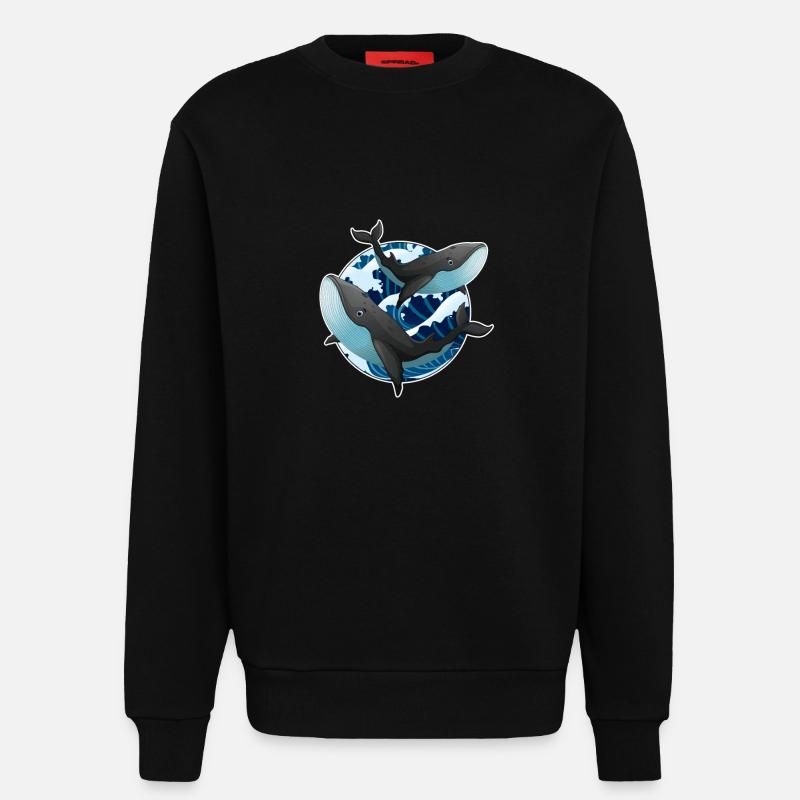 Wale - Sweatshirt - made by SPREAD  - SOLID BLACK