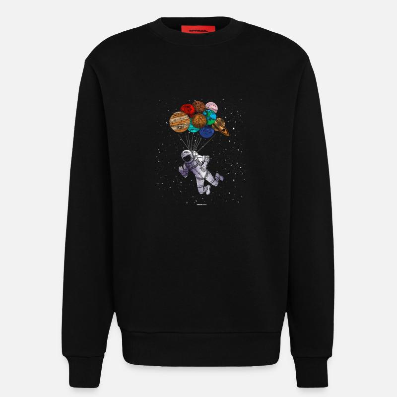 Astronaut Space Shuttle Geschenk - Sweatshirt - made by SPREAD - SOLID BLACK