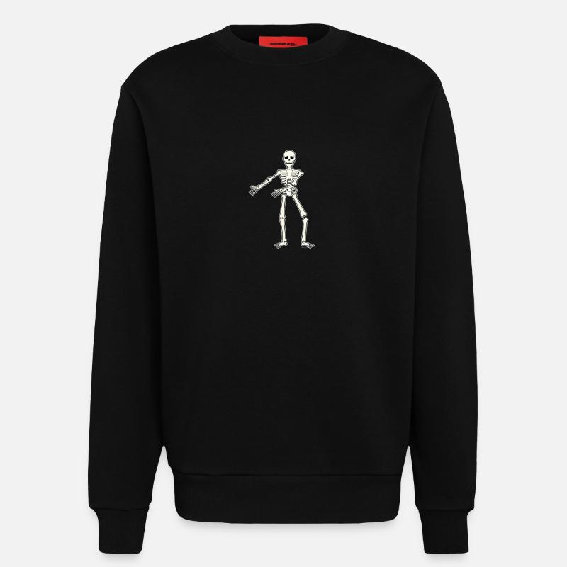 Floss Dance Déplacer le squelette - Sweat bio décontracté fabriqué en UE - SOLID BLACK
