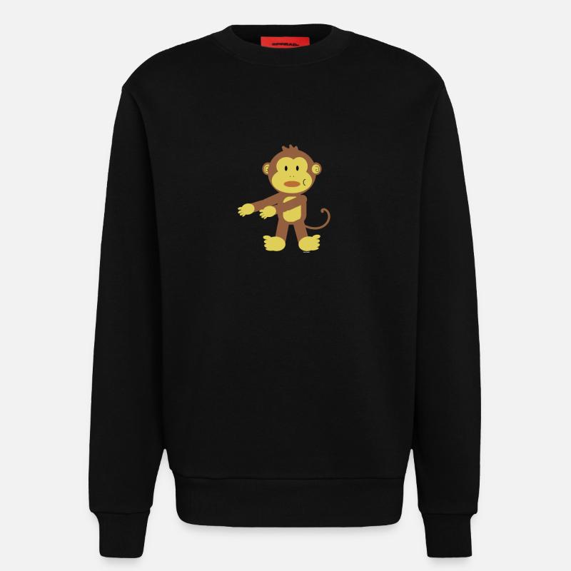 Floss Dance Move Monkey - Sweatshirt - made by SPREAD  - SOLID BLACK