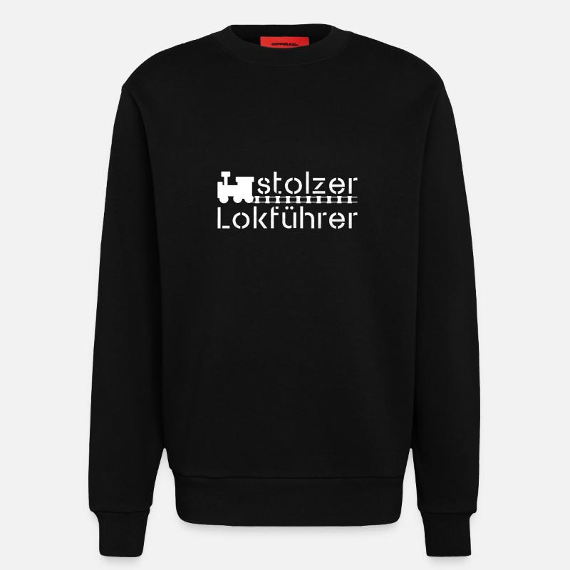 A proud engine driver - Sweatshirt - made by SPREAD  - SOLID BLACK
