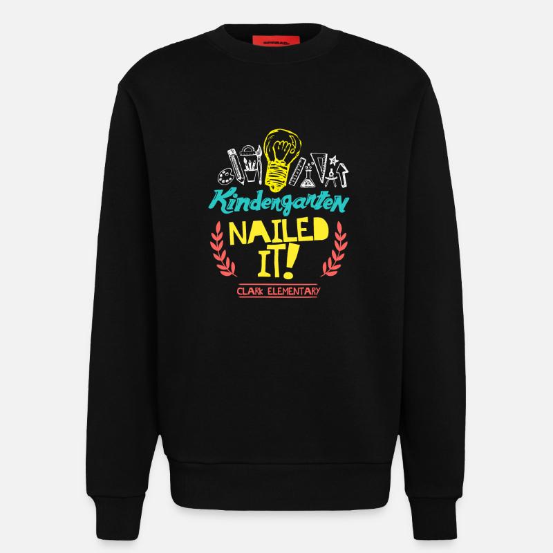 Kindergarten genagelt es Clark Elementary - Sweatshirt - made by SPREAD  - SOLID BLACK