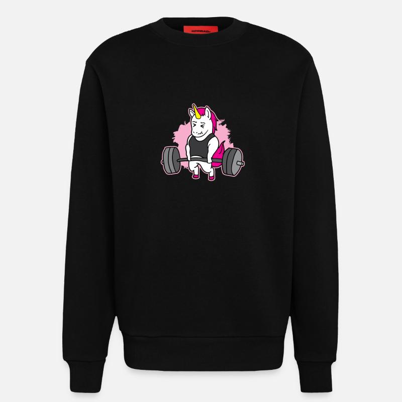 Starkes Einhorn - Sweatshirt - made by SPREAD  - SOLID BLACK