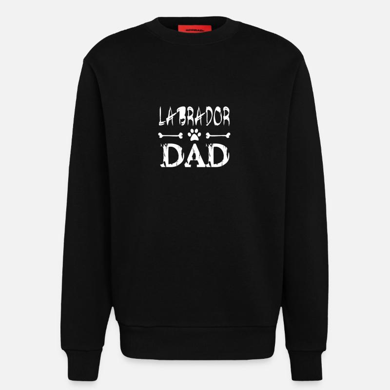 Labrador dad father - Sweatshirt - made by SPREAD - SOLID BLACK