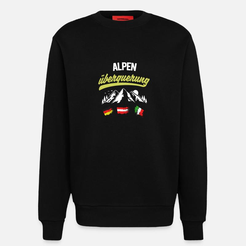 Alpenüberquerung - Sweatshirt - made by SPREAD  - SOLID BLACK