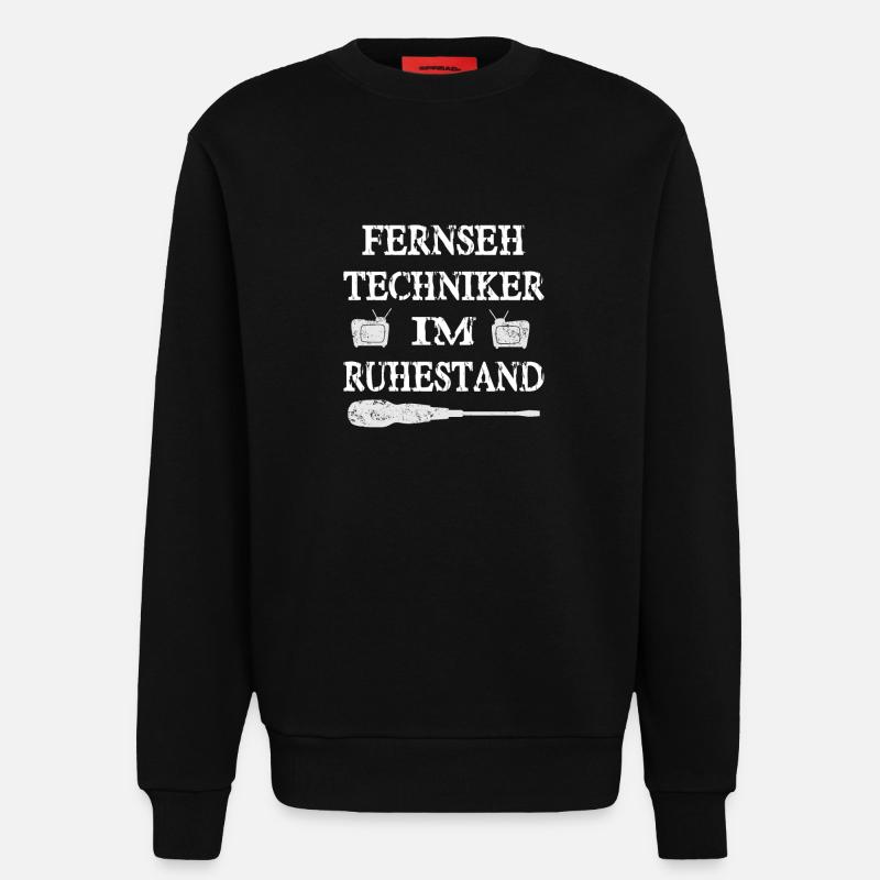 Fernsehtechniker - Sweatshirt - made by SPREAD  - SOLID BLACK