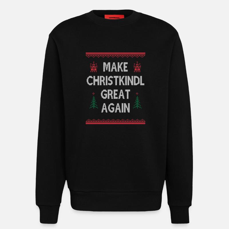 Make Christkindl Great Again – Weihnachtsklassiker - Sweatshirt - made by SPREAD  - SOLID BLACK