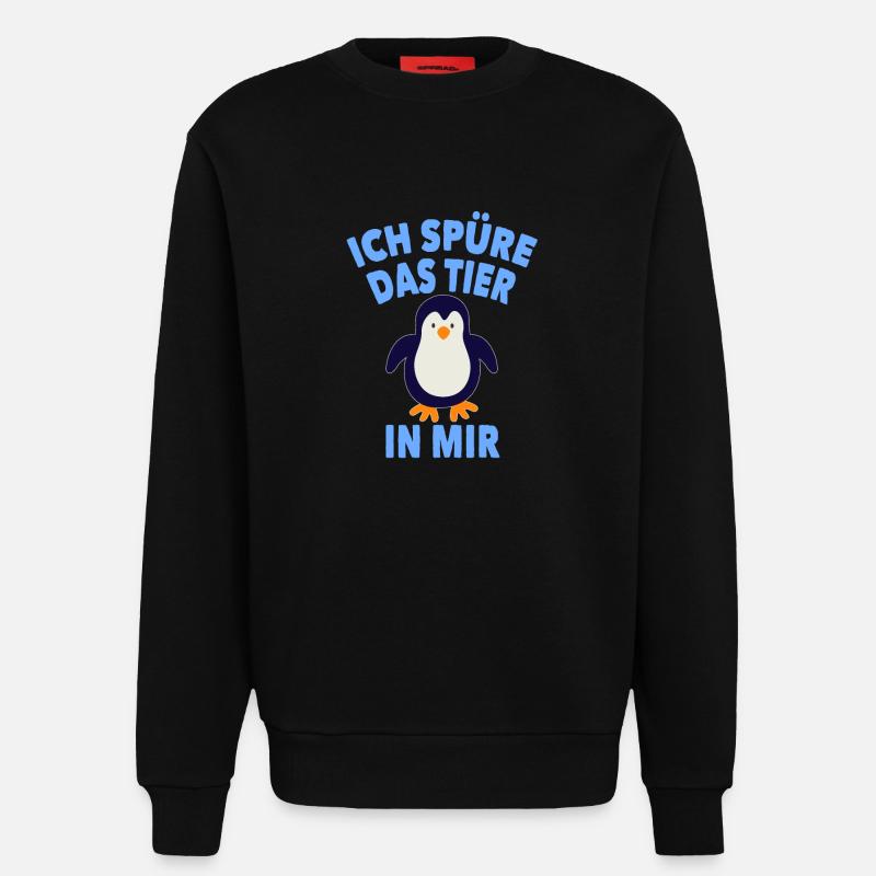 Pinguin lustig - Sweatshirt - made by SPREAD  - SOLID BLACK