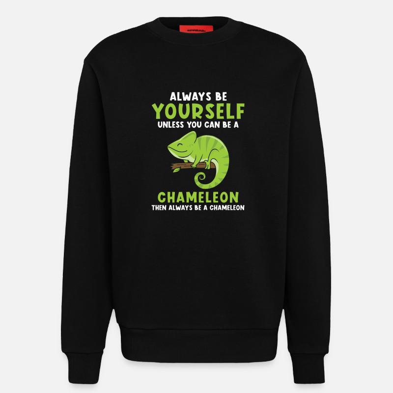 Chamäleon Spruch lustig - Sweatshirt - made by SPREAD  - SOLID BLACK