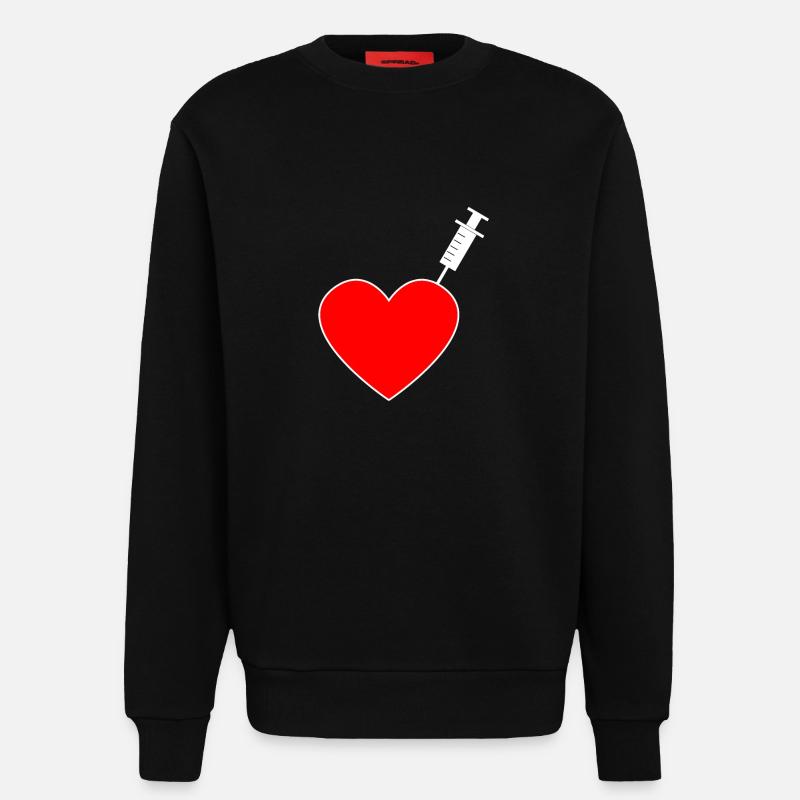 Impfung - Ich bin geimpft - Sweatshirt - made by SPREAD  - SOLID BLACK