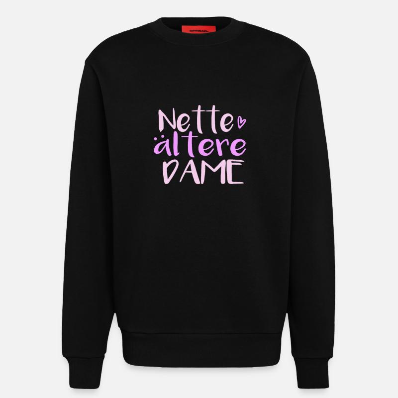 Nette ältere Dame - Sweatshirt - made by SPREAD  - SOLID BLACK