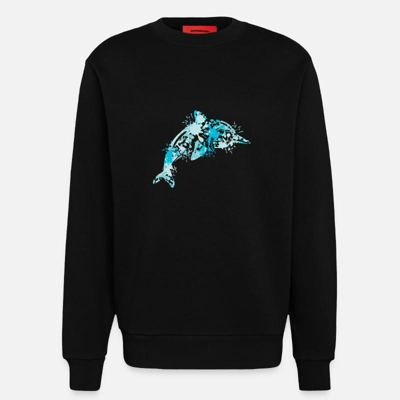 Delfin - Sweatshirt - made by SPREAD  - SOLID BLACK