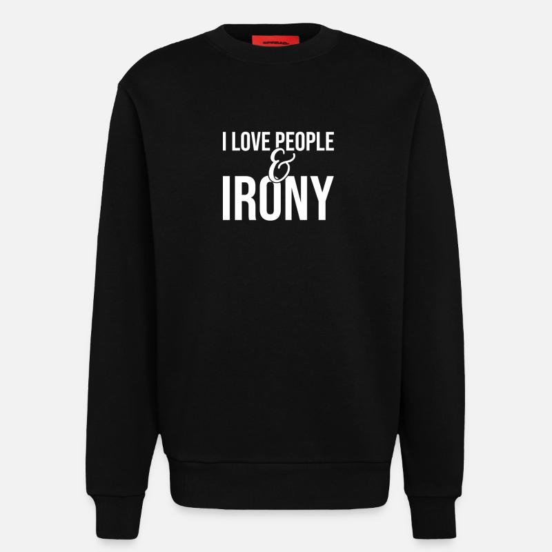 I hate people - Sweatshirt - made by SPREAD  - SOLID BLACK