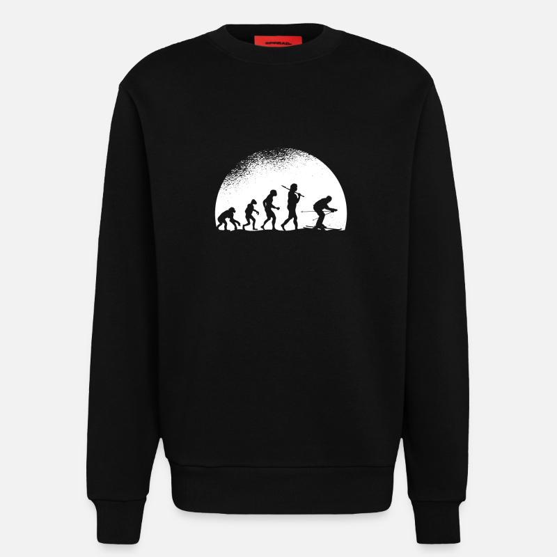 Evolution Ski - Sweatshirt - made by SPREAD  - SOLID BLACK