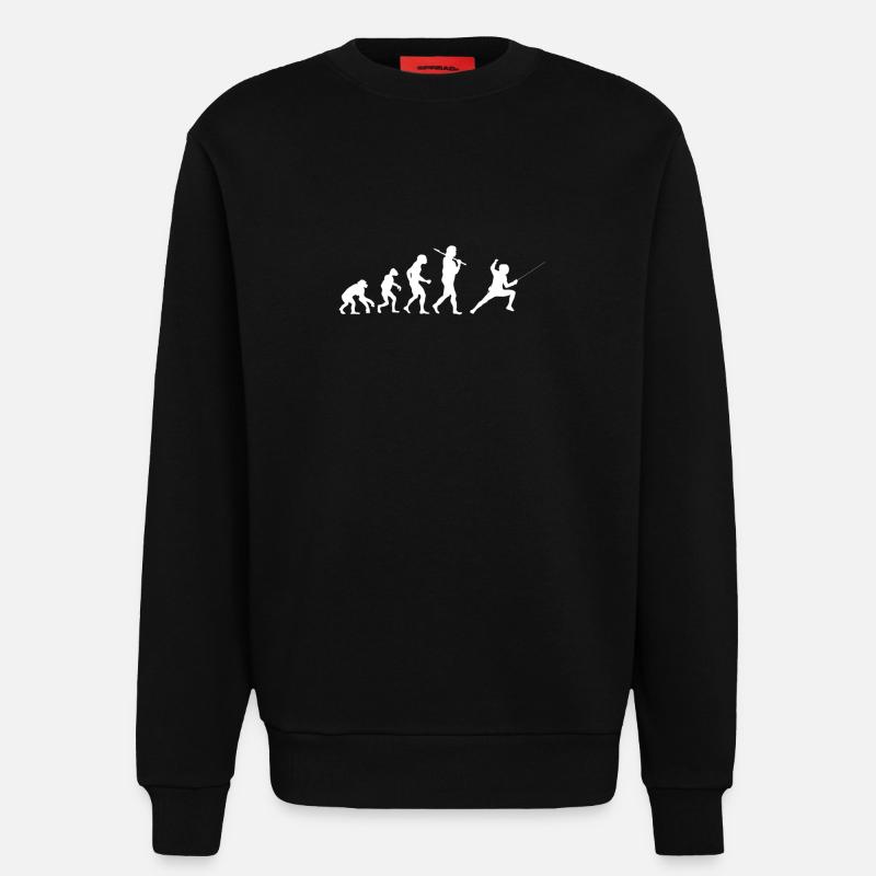 Evolution Fechten - Sweatshirt - made by SPREAD  - SOLID BLACK